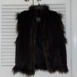 Belle Fare Rabbit Fur Like new Vest